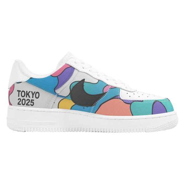 Sana Colorful Low Top Leather Sport Sneakers